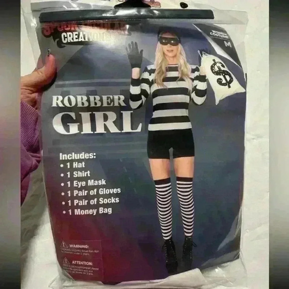 Women’s Robber Criminal Bank Robber Costume Halloween - Picture 1 of 6